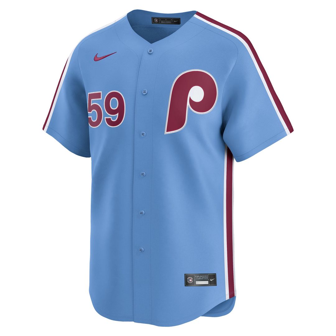 Philadelphia Phillies Nike Jhoan Duran Alternate Limited Baseball Jersey - Light Blue
