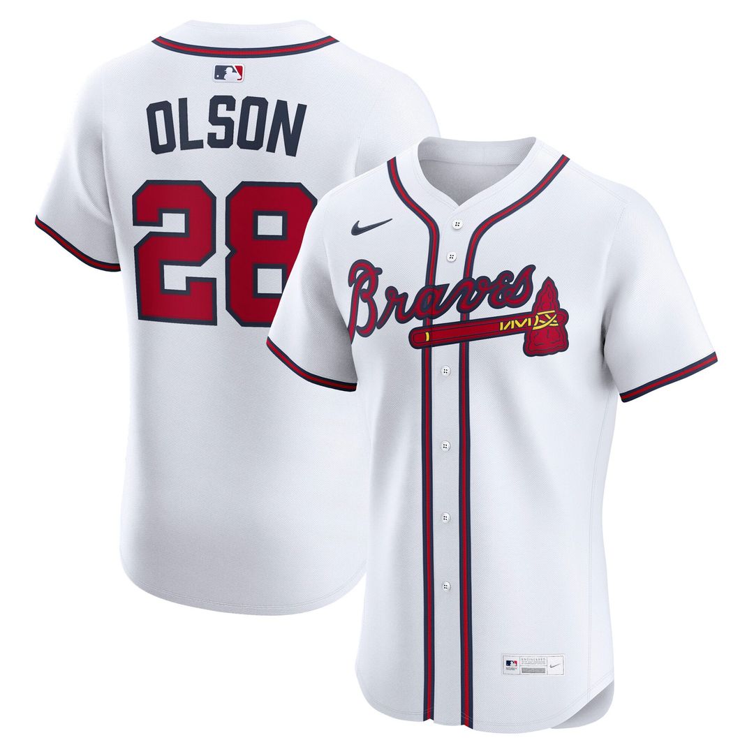 Atlanta Braves Nike Matt Olson Home Elite Baseball Jersey - White
