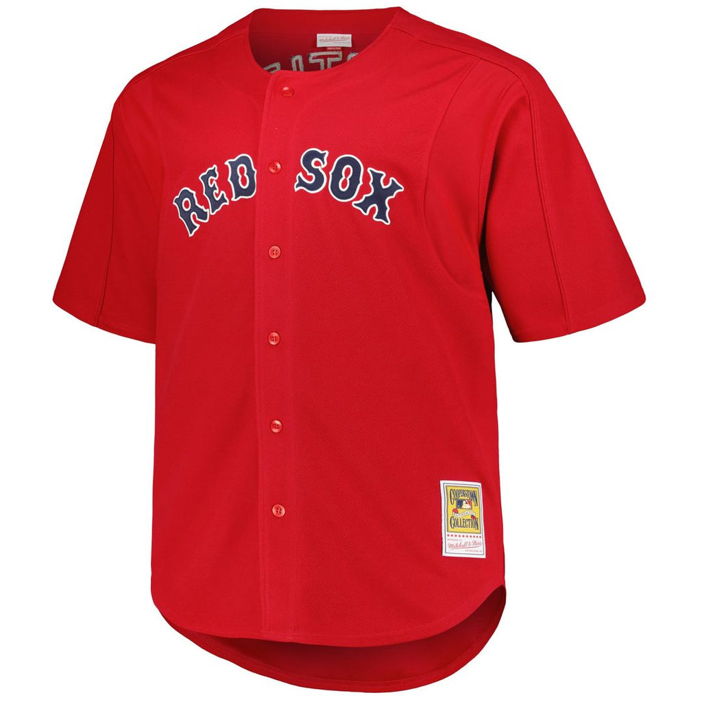 Boston Red Sox Mitchell & Ness David Ortiz Big & Tall Cooperstown Mesh Batting Practice Baseball Jersey - Red