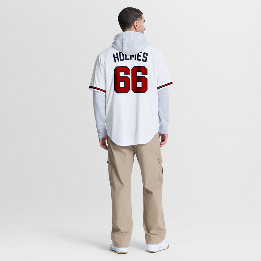 Atlanta Braves Nike Grant Holmes Home Replica Baseball Jersey - White