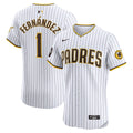 San Diego Padres Nike Tony Fernández Home Elite Sponsor Patch Baseball Jersey - White