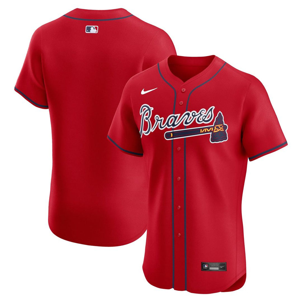 Atlanta Braves Nike Alternate Elite Baseball Jersey - Red