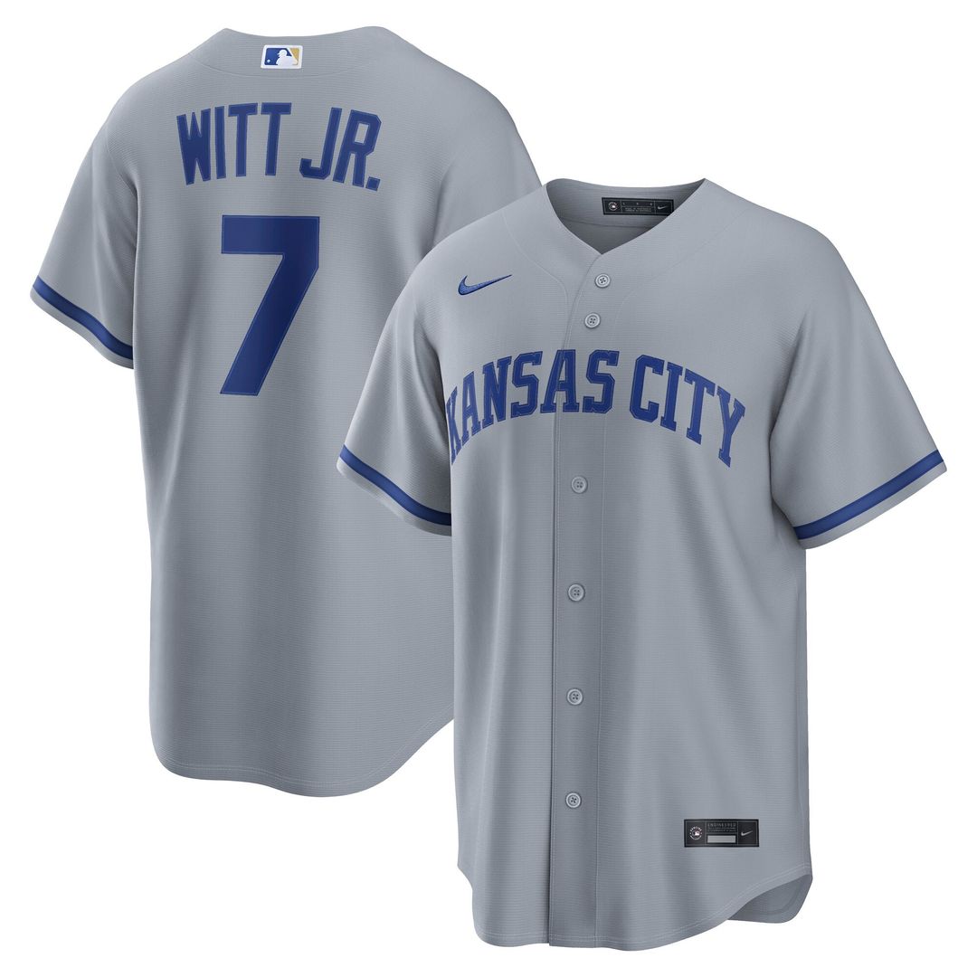 Kansas City Royals Nike Bobby Witt Jr. Alternate Replica Baseball Jersey - Light Blue