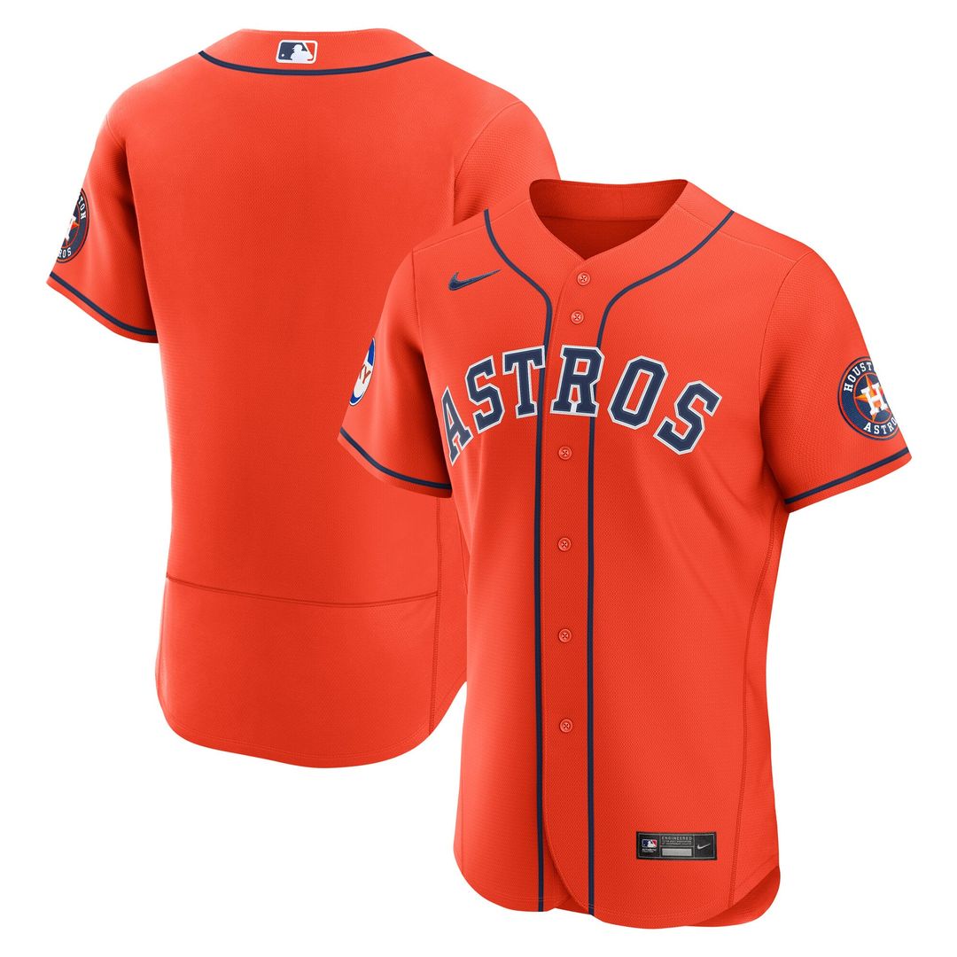 Houston Astros Nike Alternate Sponsor Patch Authentic Baseball Jersey - Navy