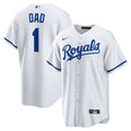 Kansas City Royals Nike #1 Dad Home Replica Baseball Jersey - White