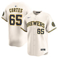 Milwaukee Brewers Nike Nestor Cortes Home Limited Baseball Jersey - Cream