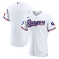 Texas Rangers Nike Home Sponsor Patch Authentic Baseball Jersey - White