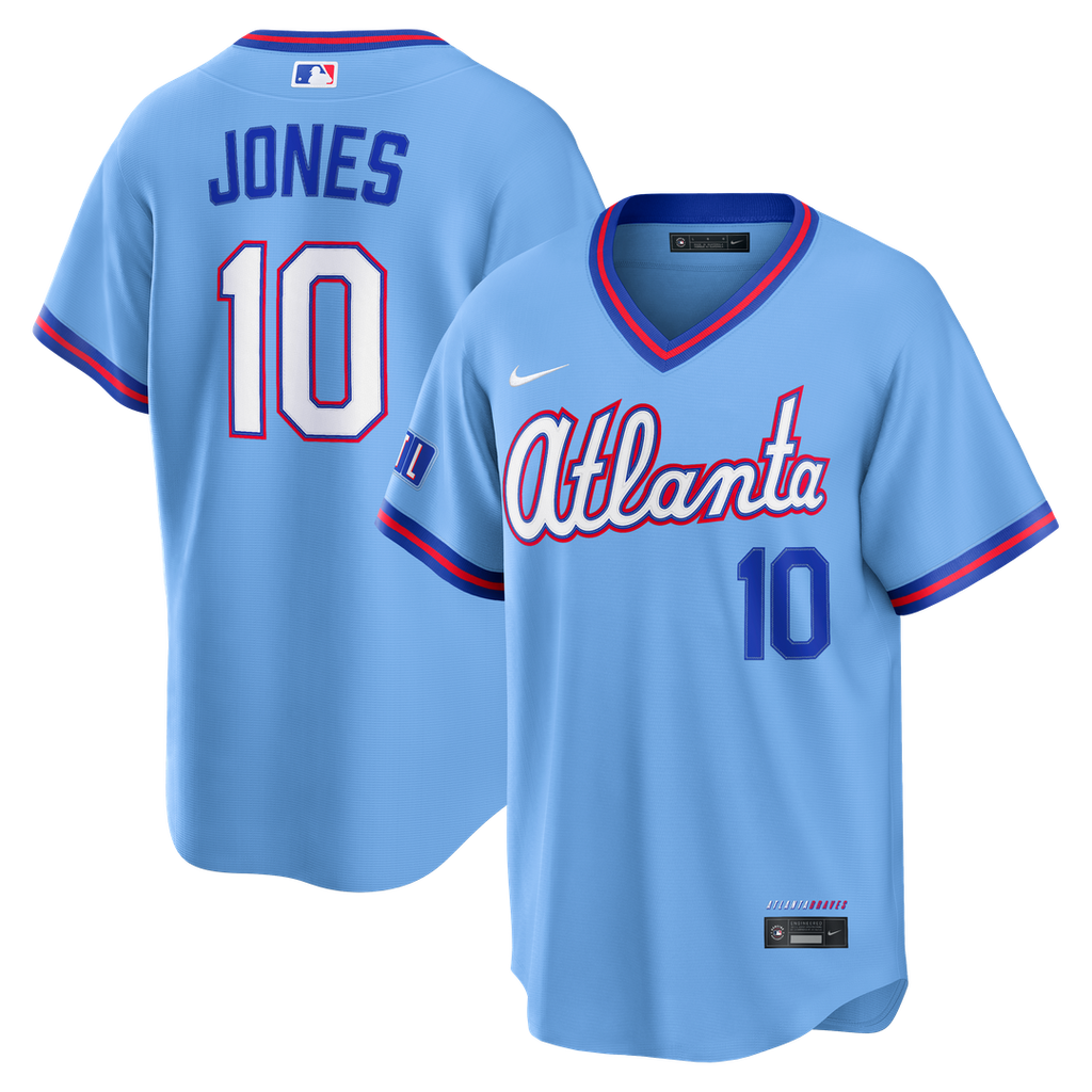 Atlanta Braves Nike Chipper Jones 2026 City Connect Stadium Baseball Jersey - Powder Blue