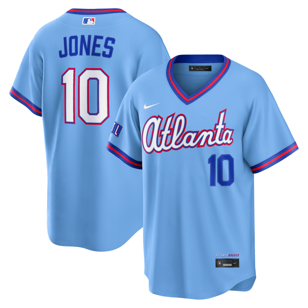 Atlanta Braves Nike Chipper Jones 2026 City Connect Stadium Baseball Jersey - Powder Blue