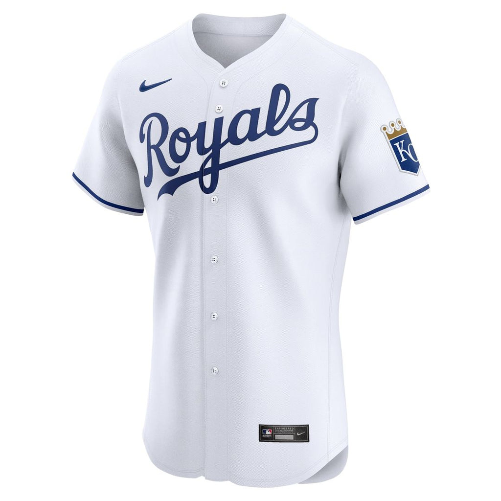 Kansas City Royals Nike Road Vapor Premier Elite Patch Baseball Jersey - Gray
