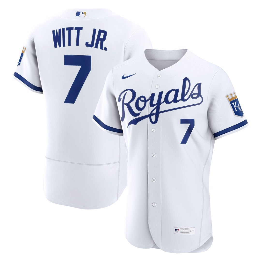 Kansas City Royals Nike Bobby Witt Jr. Authentic Baseball Jersey - White