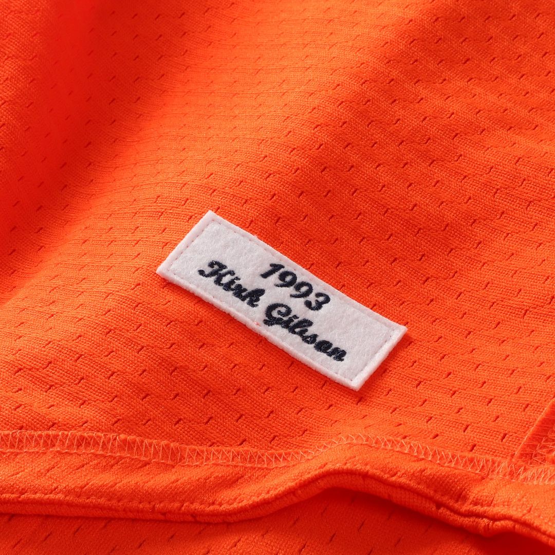 Detroit Tigers Mitchell & Ness Kirk Gibson Cooperstown Collection Mesh Batting Practice Button-Up Baseball Jersey - Orange