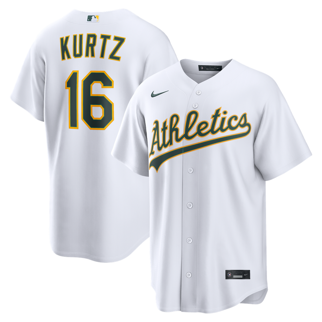 Athletics Nike Nick Kurtz Home Replica Baseball Jersey - White