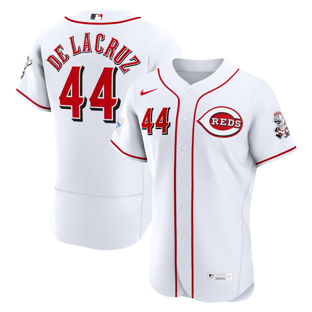 Cincinnati Reds Nike Elly De La Cruz Alternate Authentic Sponsor Patch Baseball Jersey - Red