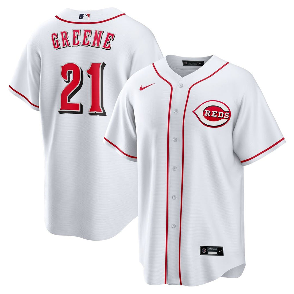 Cincinnati Reds Nike Hunter Greene Home Replica Baseball Jersey - White