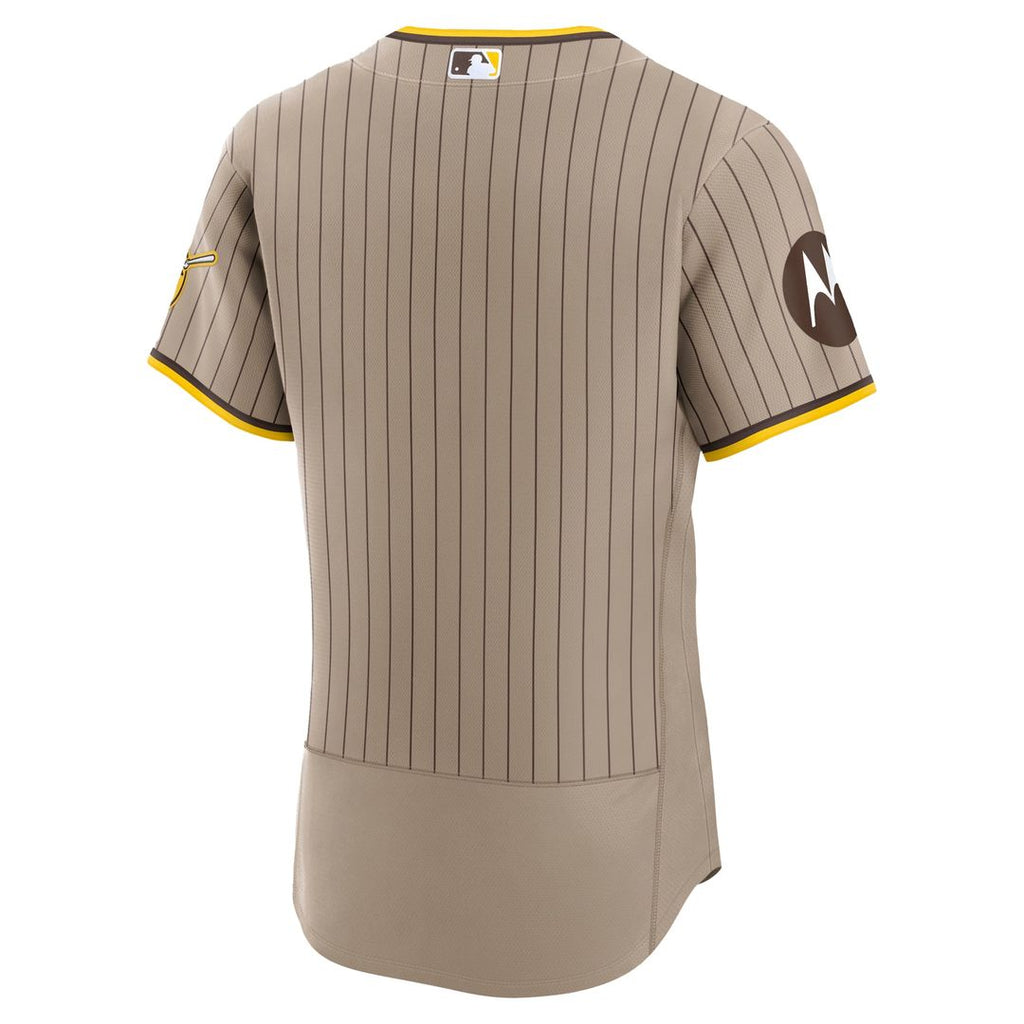 San Diego Padres Nike Alternate Sponsor Patch Authentic Baseball Jersey - Khaki
