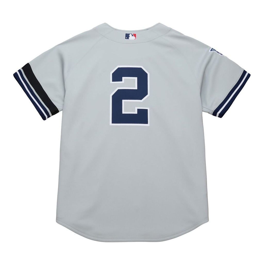 New York Yankees Mitchell & Ness Derek Jeter Cooperstown Collection 2000 World Series Authentic Baseball Jersey - Gray