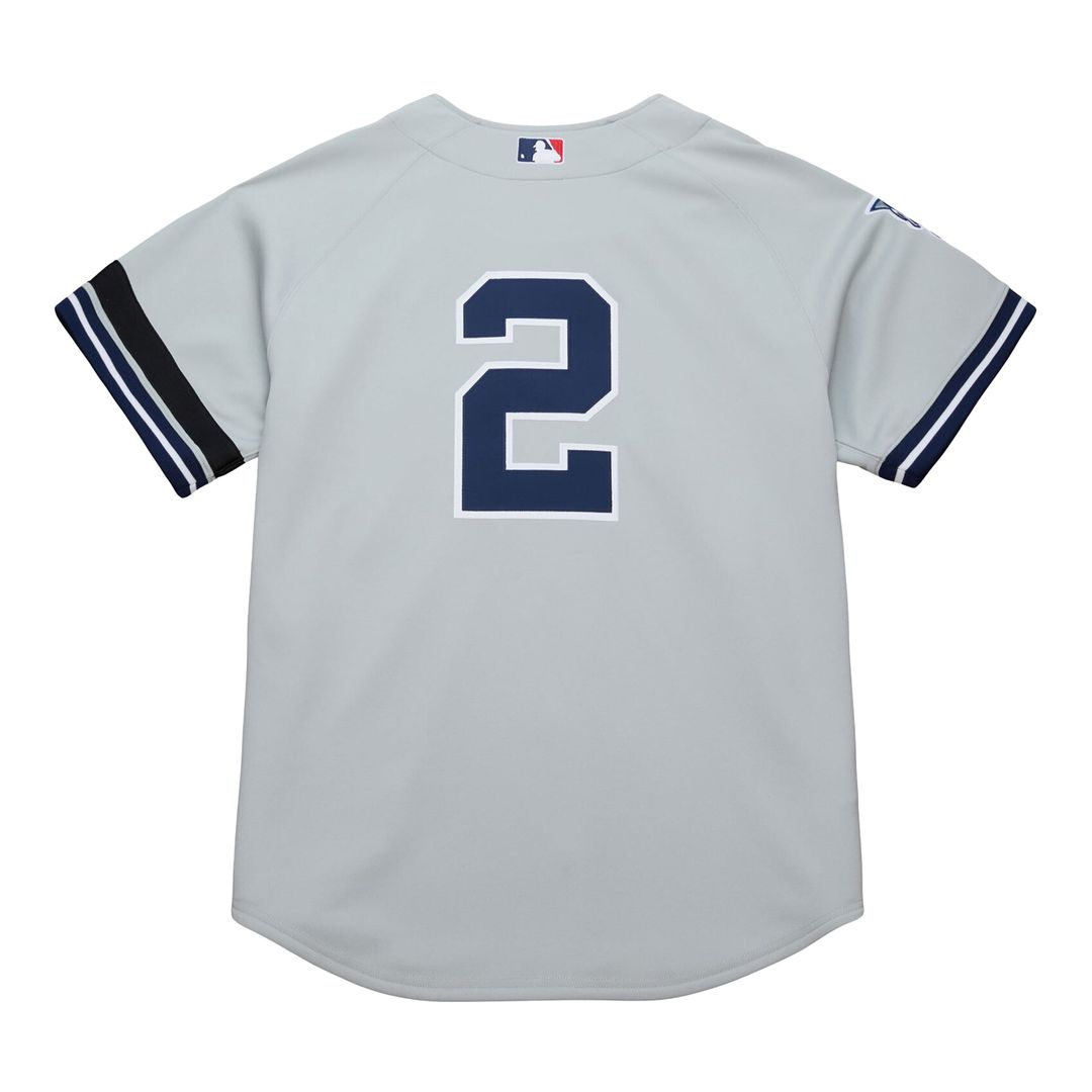 New York Yankees Mitchell & Ness Derek Jeter Cooperstown Collection 2000 World Series Authentic Baseball Jersey - Gray