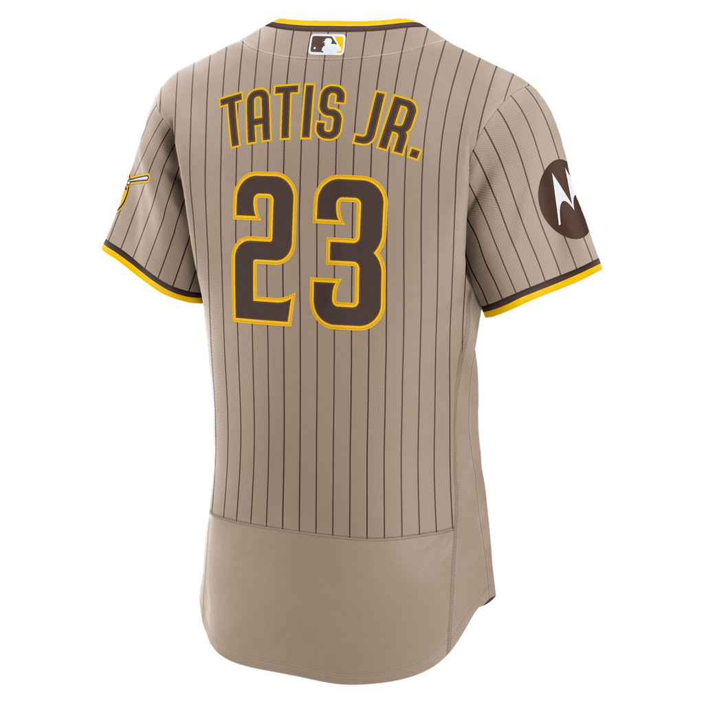 San Diego Padres Nike Fernando Tatis Jr. Alternate Authentic Sponsor Patch Baseball Jersey - Sand