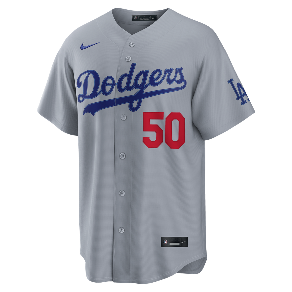 Los Angeles Dodgers Nike Mookie Betts Stadium Baseball Jersey - Gray