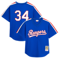 Texas Rangers Mitchell & Ness Nolan Ryan Big & Tall Cooperstown Mesh Batting Practice Baseball Jersey - Royal