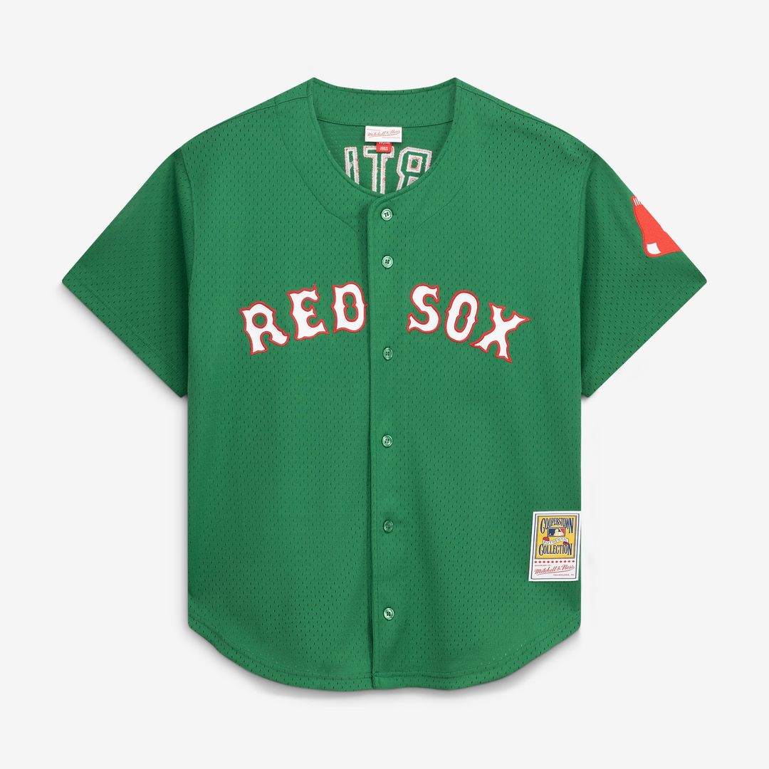 Boston Red Sox Mitchell & Ness David Ortiz Cooperstown Collection Mesh Batting Practice Button-Up Baseball Jersey - Red
