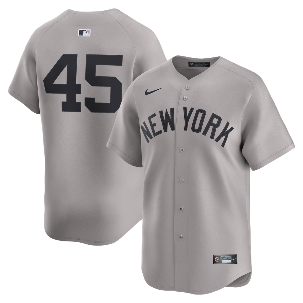 New York Yankees Nike Gerrit Cole Road Limited Baseball Jersey - Gray