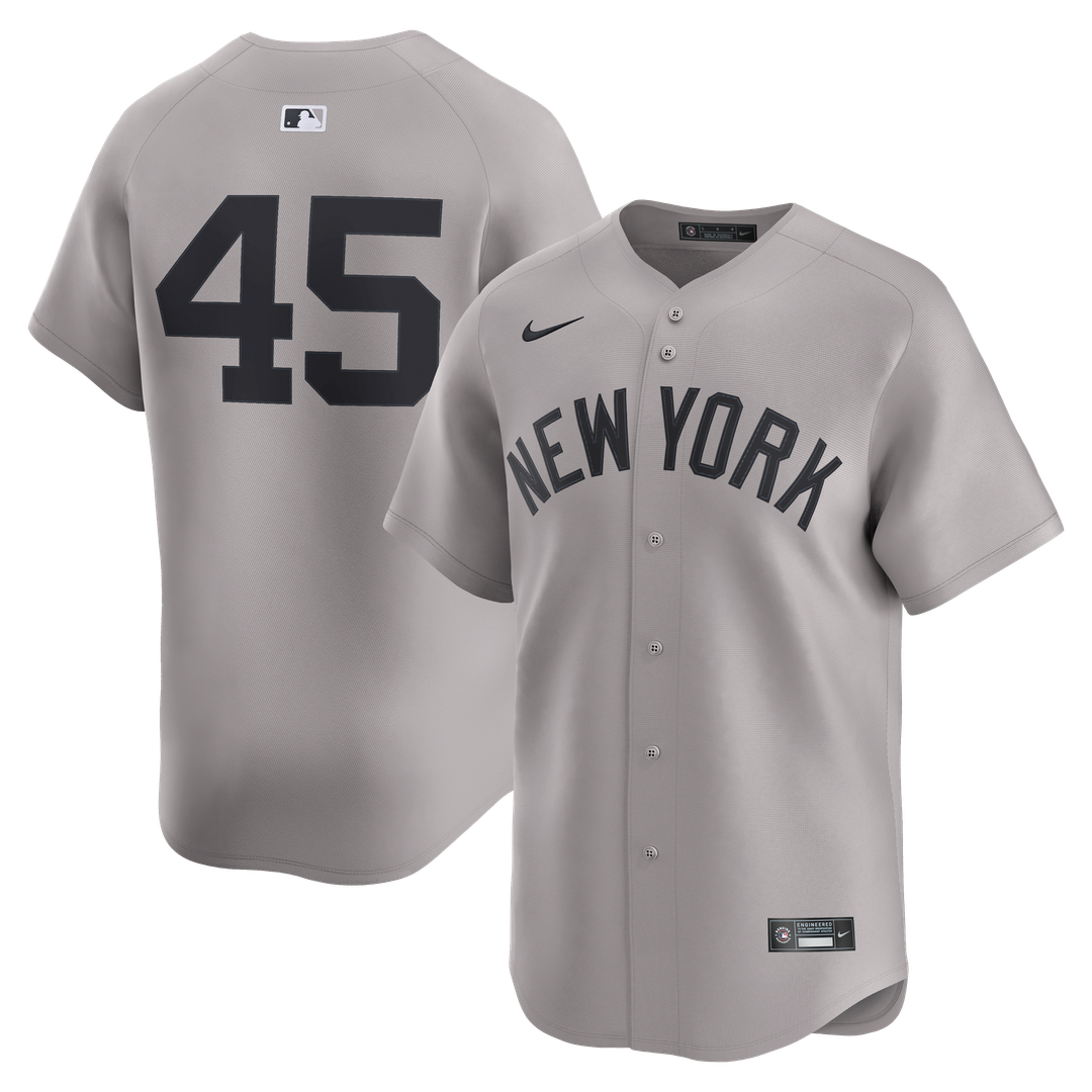 New York Yankees Nike Gerrit Cole Road Limited Baseball Jersey - Gray