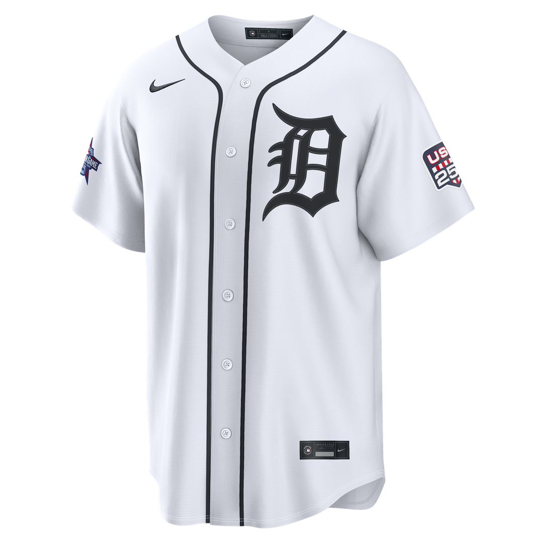 Detroit Tigers Nike 2026 All-Star Edition Stars & Stripes Riley Greene Stadium Baseball Jersey - White