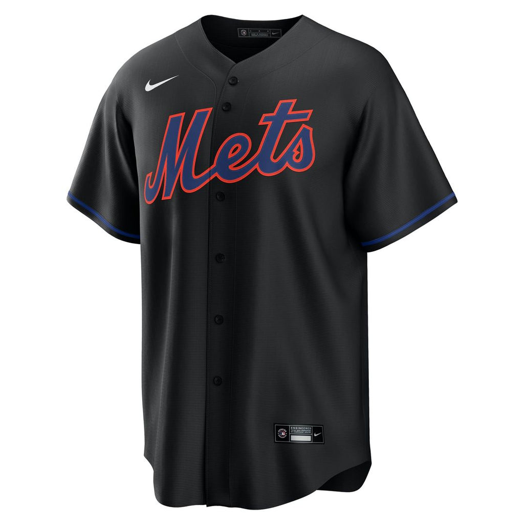 New York Mets Nike Brandon Nimmo Alternate Replica Baseball Jersey - Black