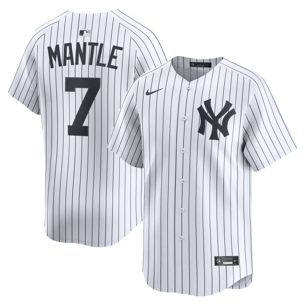 New York Yankees Nike Mickey Mantle Home Limited Baseball Jersey - White