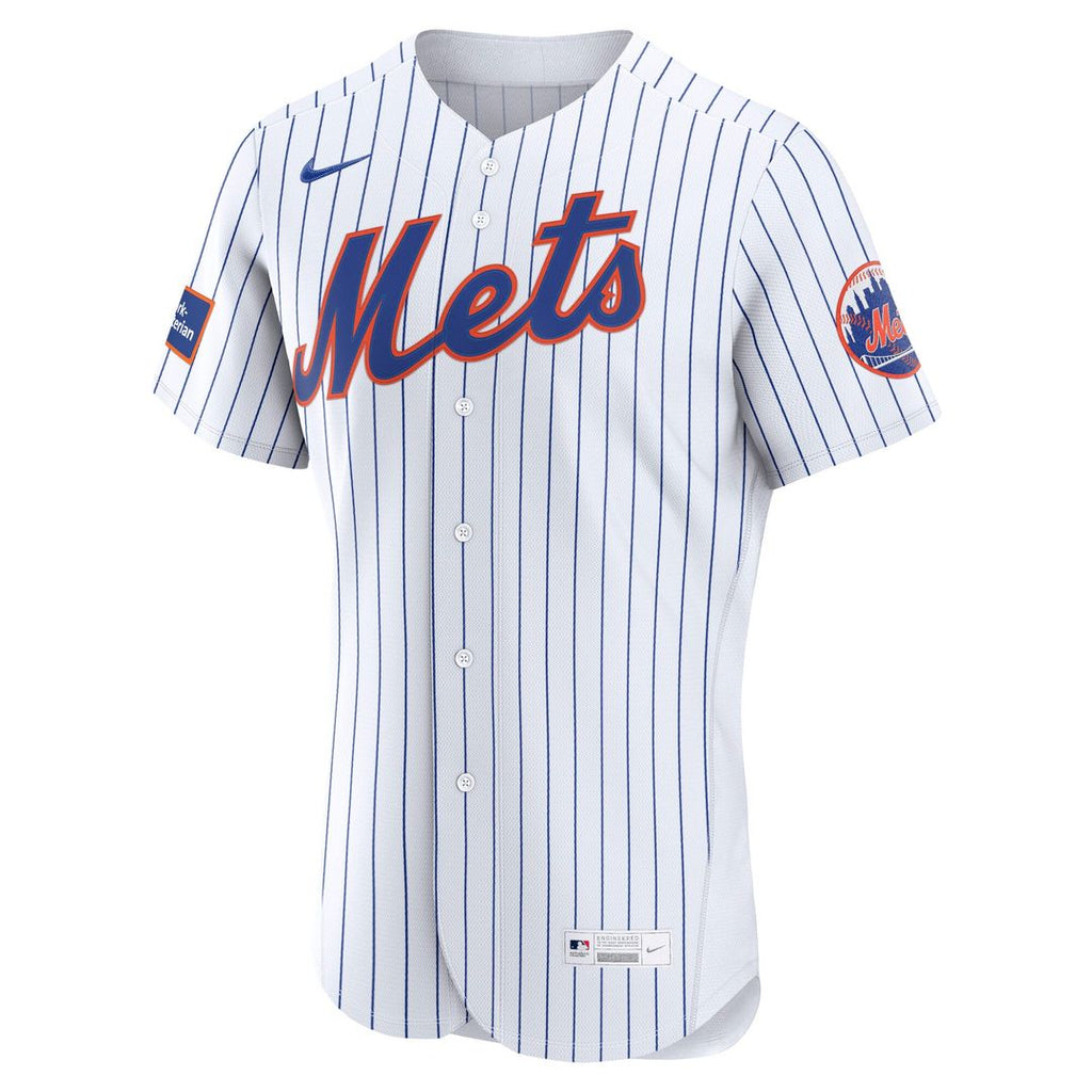 New York Mets Nike Alternate Sponsor Patch Authentic Baseball Jersey - Black