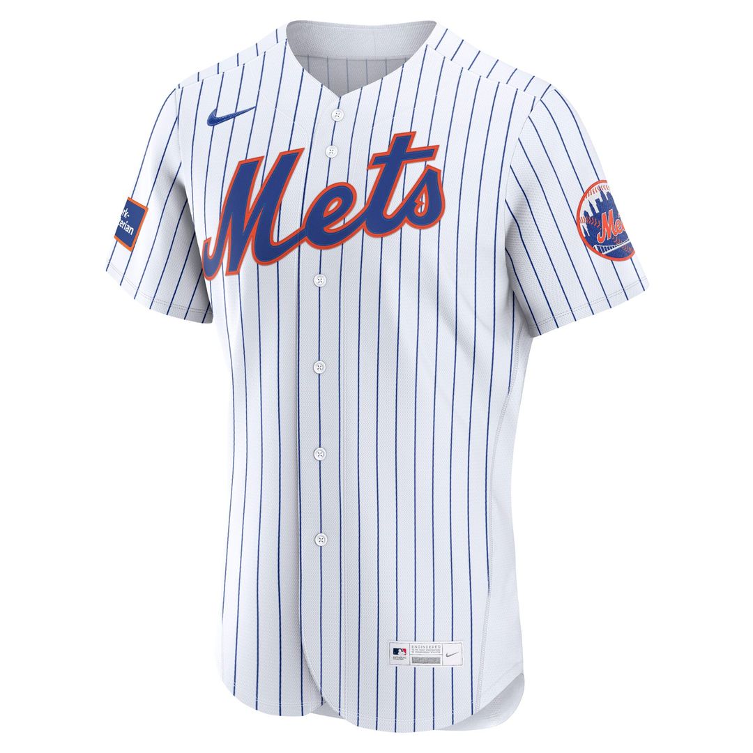 New York Mets Nike Alternate Sponsor Patch Authentic Baseball Jersey - Black