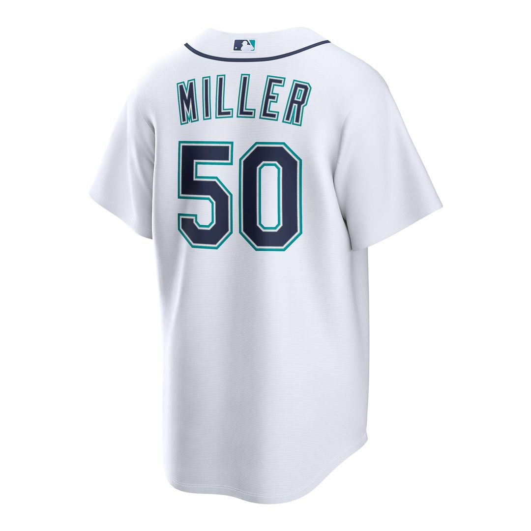 Seattle Mariners Nike Bryce Miller Home Replica Baseball Jersey - White