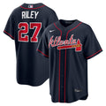 Atlanta Braves Nike Austin Riley Alternate Replica Baseball Jersey - Navy