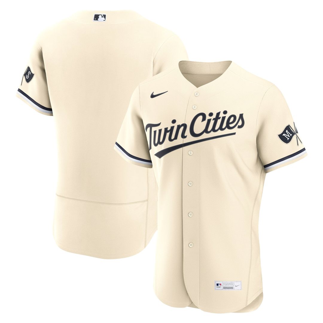 Minnesota Twins Nike Alternate Authentic Baseball Jersey - Cream