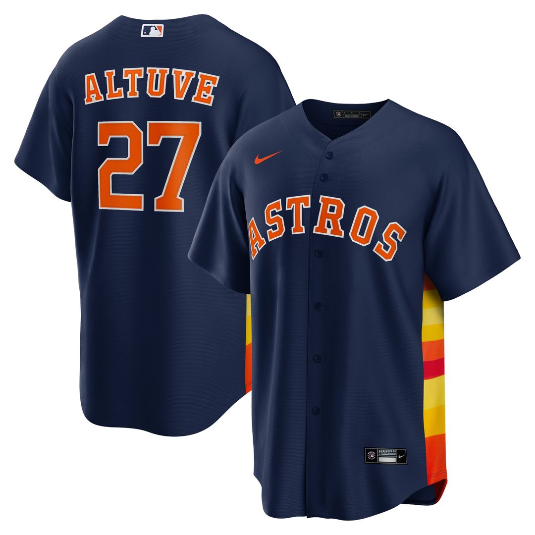 Houston Astros Nike Jose Altuve Alternate 2 Replica Baseball Jersey - Navy