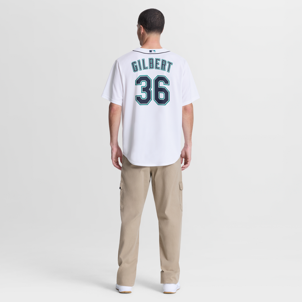 Seattle Mariners Nike Logan Gilbert Home Replica Baseball Jersey - White