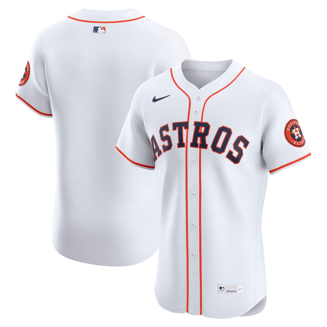 Houston Astros Nike Home Elite Baseball Jersey - White