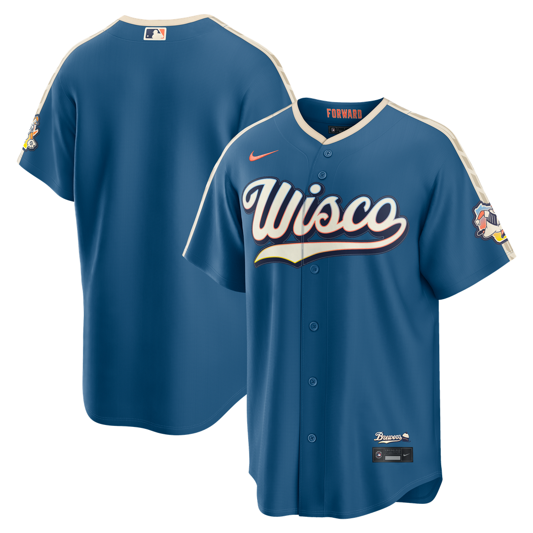 Milwaukee Brewers Nike Mineral Blue 2026 City Connect Stadium Baseball Jersey