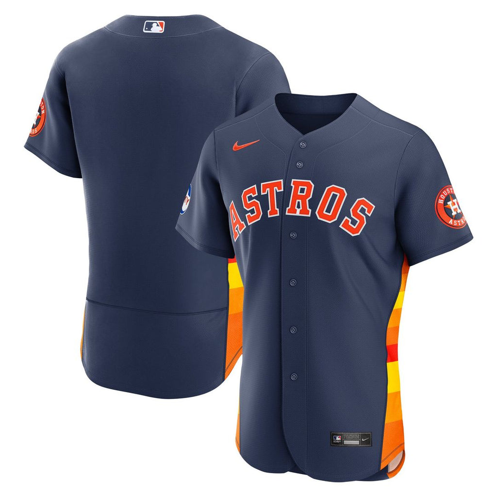 Houston Astros Nike Alternate Sponsor Patch Authentic Baseball Jersey - Navy