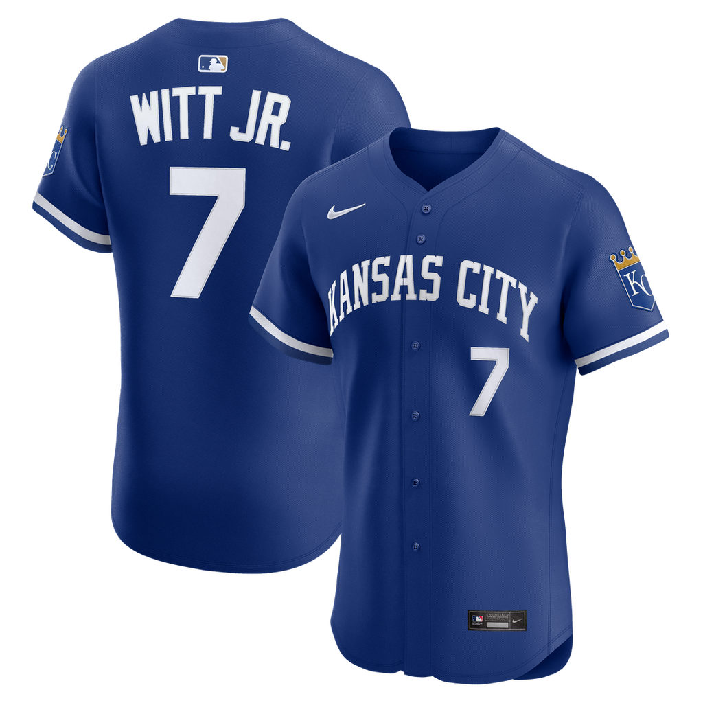 Kansas City Royals Nike Bobby Witt Jr. Alternate 2 Elite Baseball Jersey - Royal