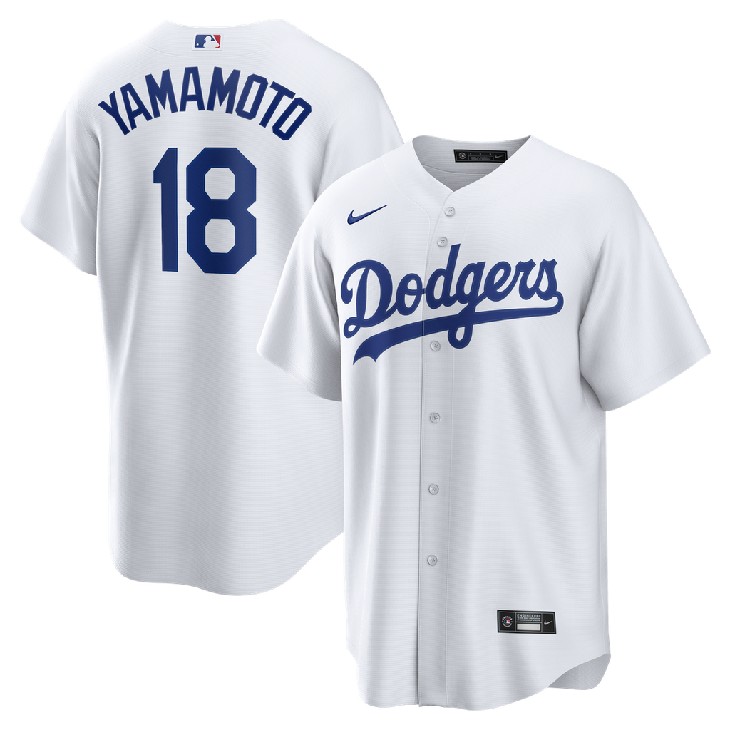 Los Angeles Dodgers Nike Yoshinobu Yamamoto Home Replica Baseball Jersey - White