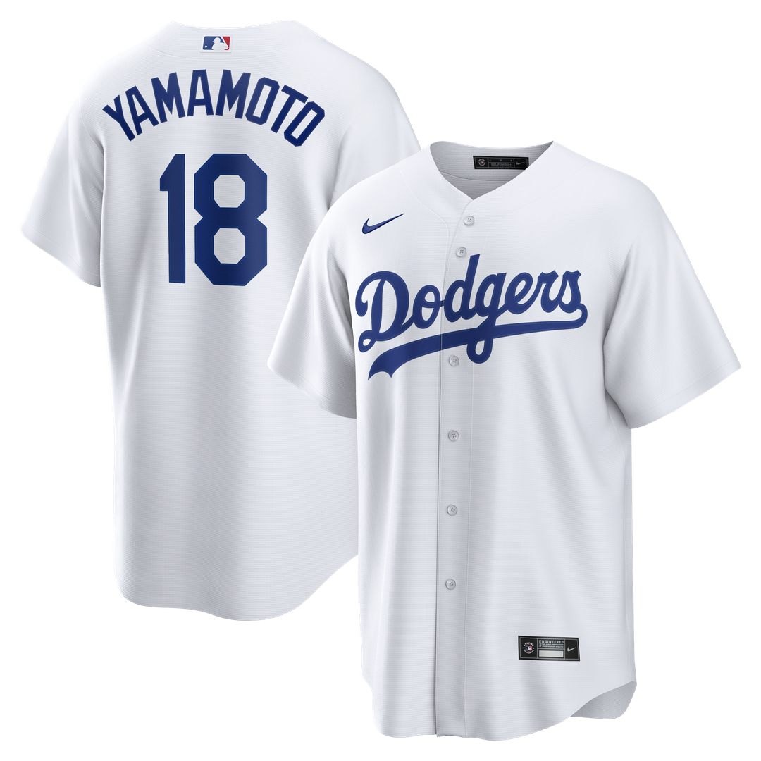 Los Angeles Dodgers Nike Yoshinobu Yamamoto Home Replica Baseball Jersey - White