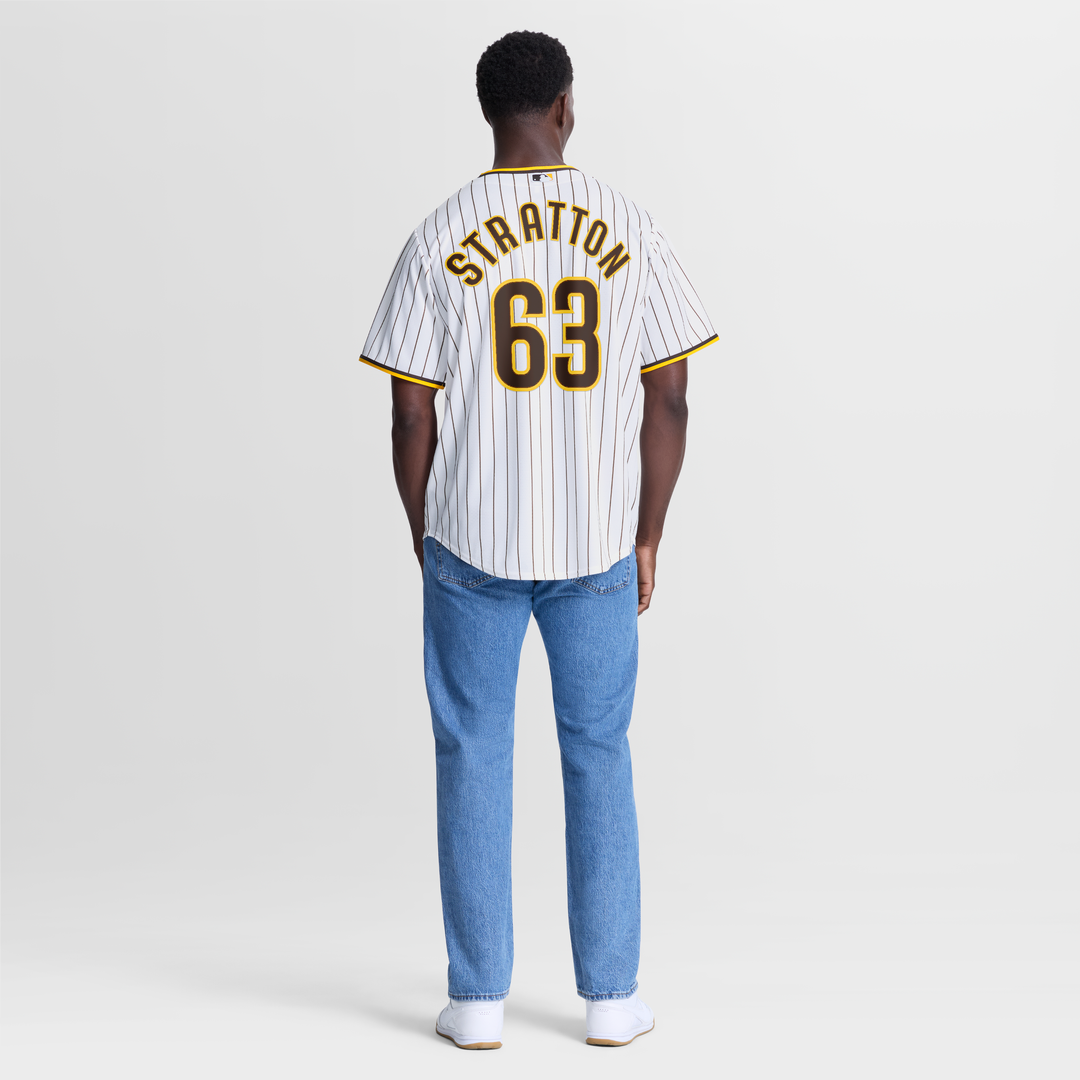 San Diego Padres Nike Hunter Stratton Home Replica Baseball Jersey - White