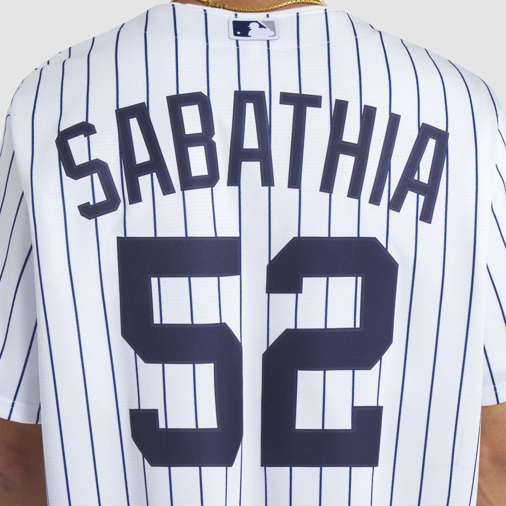 New York Yankees Nike CC Sabathia 2025 Baseball Hall of Fame Name & Number Retired Replica Baseball Jersey - White