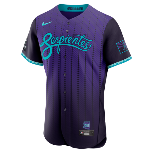 Arizona Diamondbacks Nike City Connect Authentic Sponsor Patch Baseball Jersey - Purple