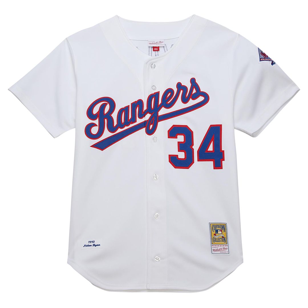 Texas Rangers Mitchell & Ness Nolan Ryan 1993 Cooperstown Collection Authentic Baseball Jersey - White