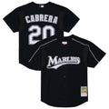 Florida Marlins Mitchell & Ness Miguel Cabrera 2003 Cooperstown Mesh Batting Practice Button-Up Baseball Jersey - Black