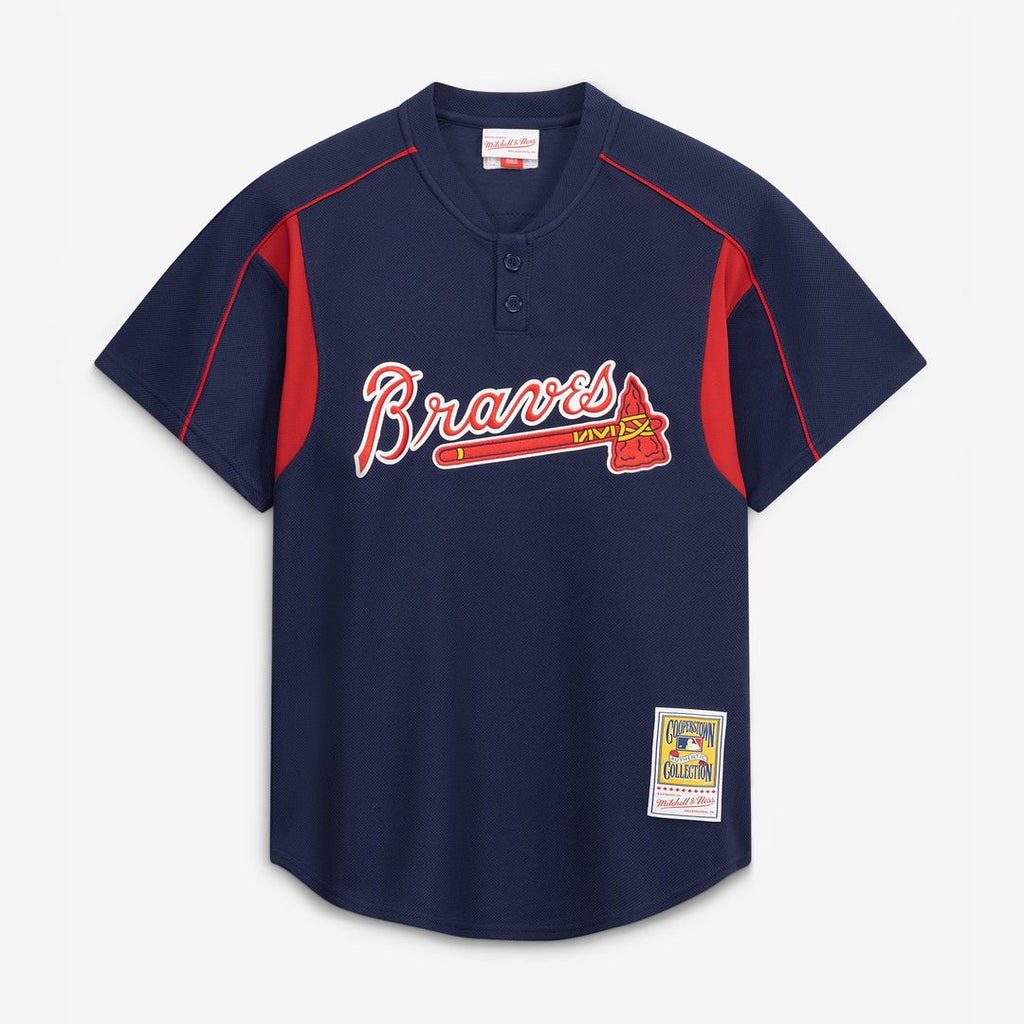 Atlanta Braves Mitchell & Ness Chipper Jones Authentic Batting Practice Baseball Jersey - Navy